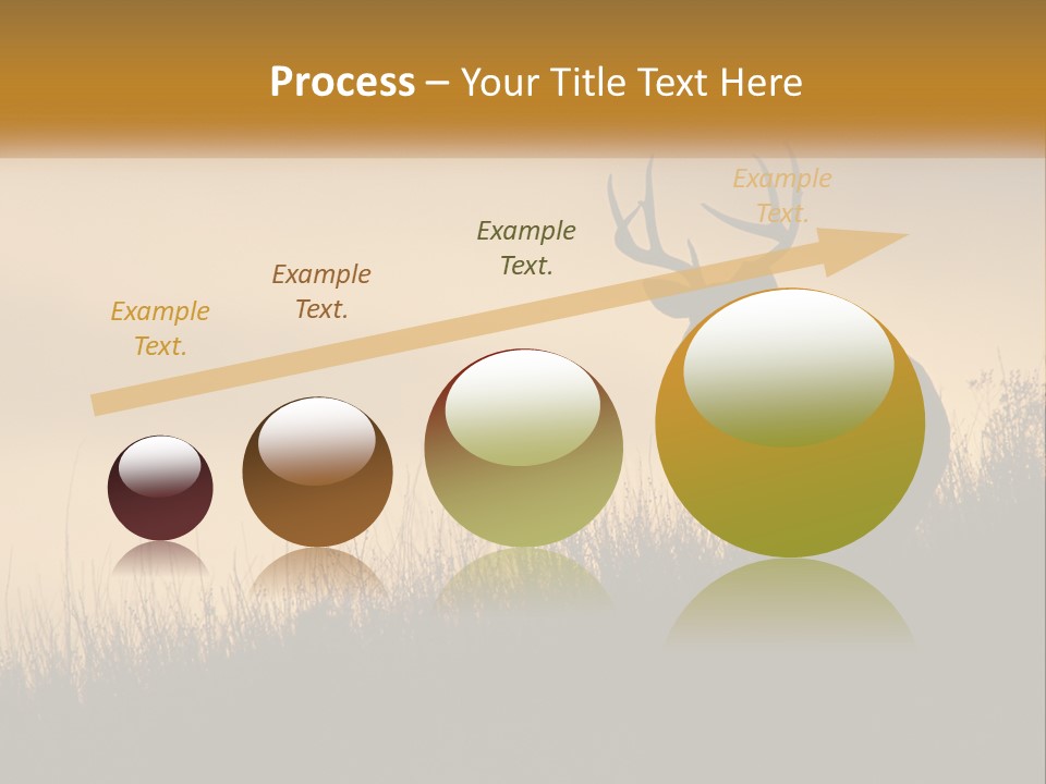 A Silhouette Of A Deer Standing In Tall Grass PowerPoint Template