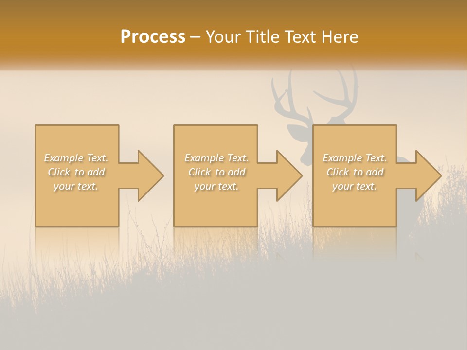 A Silhouette Of A Deer Standing In Tall Grass PowerPoint Template