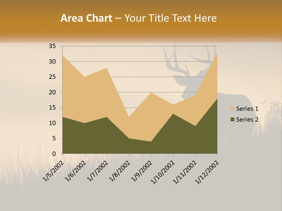 A Silhouette Of A Deer Standing In Tall Grass PowerPoint Template
