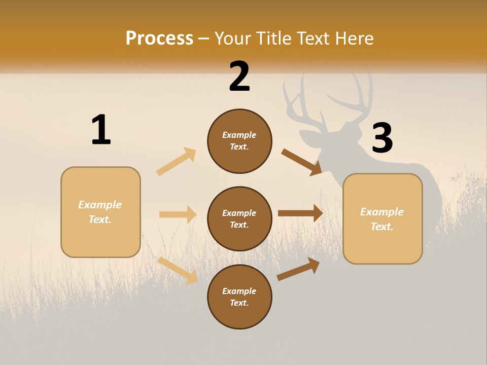 A Silhouette Of A Deer Standing In Tall Grass PowerPoint Template