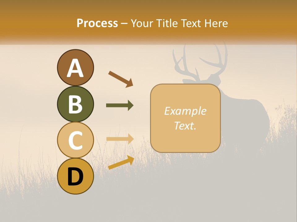 A Silhouette Of A Deer Standing In Tall Grass PowerPoint Template