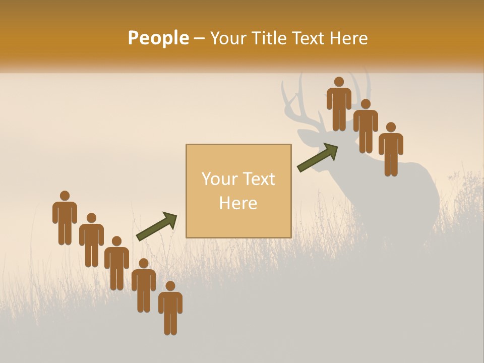 A Silhouette Of A Deer Standing In Tall Grass PowerPoint Template