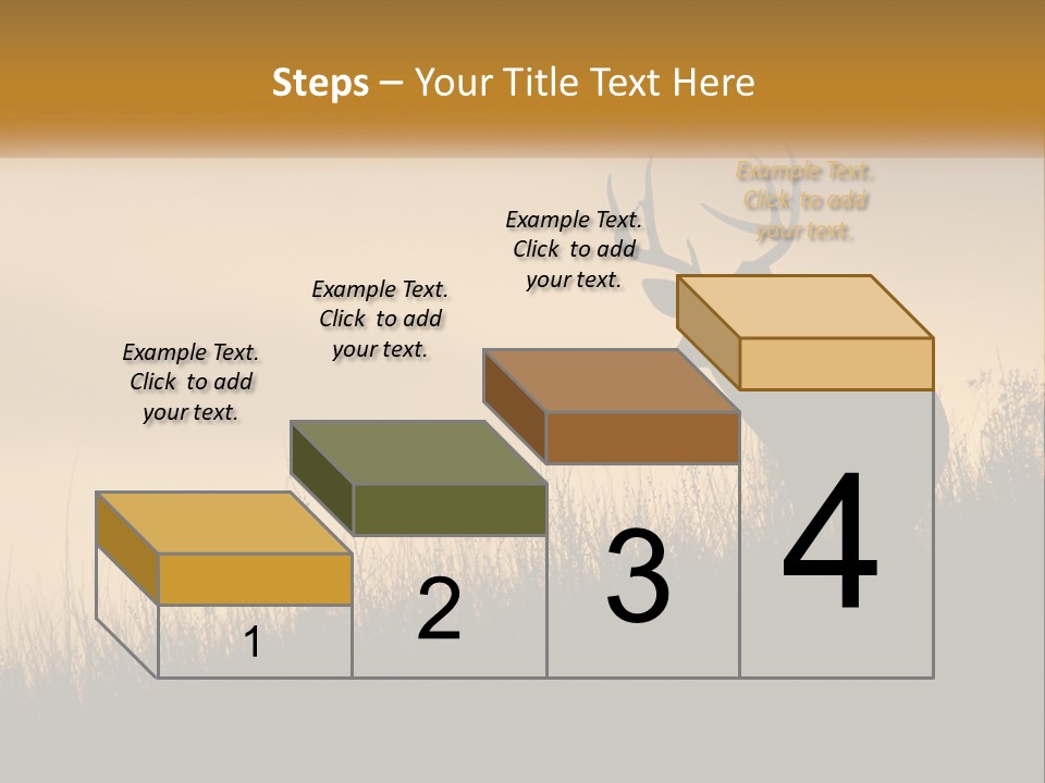 A Silhouette Of A Deer Standing In Tall Grass PowerPoint Template