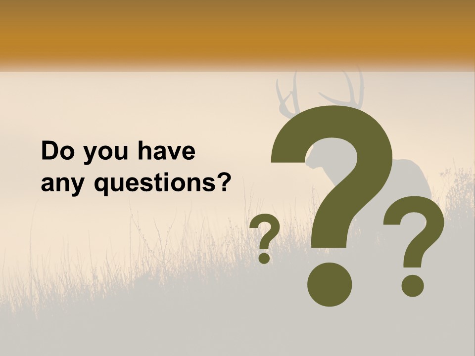 A Silhouette Of A Deer Standing In Tall Grass PowerPoint Template