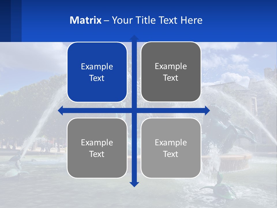A Fountain With A Statue In The Middle Of It PowerPoint Template
