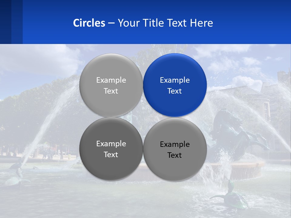 A Fountain With A Statue In The Middle Of It PowerPoint Template