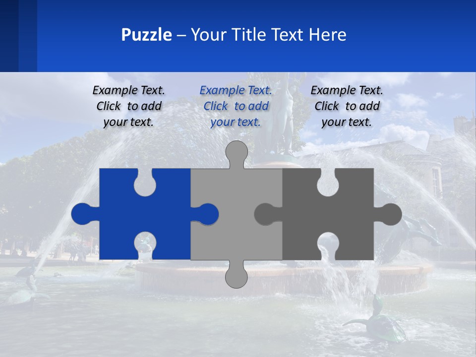 A Fountain With A Statue In The Middle Of It PowerPoint Template