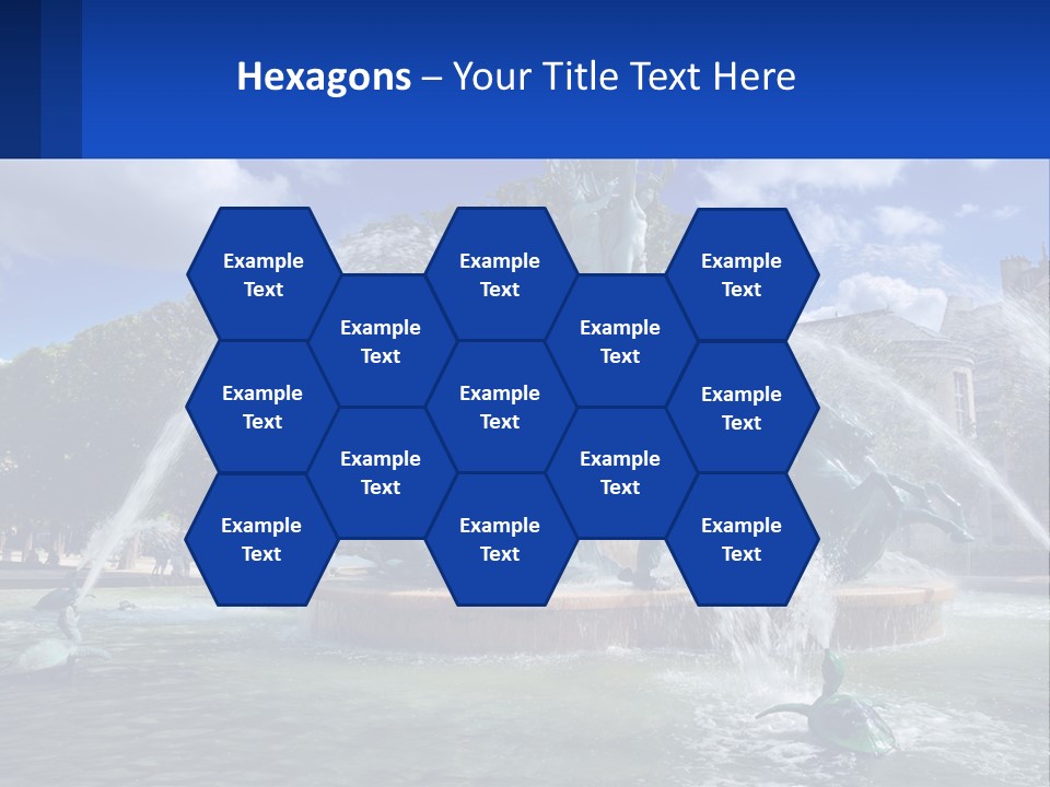 A Fountain With A Statue In The Middle Of It PowerPoint Template