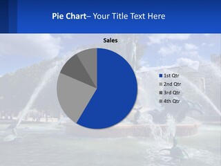 A Fountain With A Statue In The Middle Of It PowerPoint Template