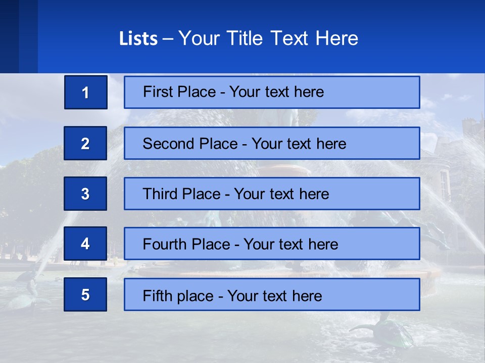 A Fountain With A Statue In The Middle Of It PowerPoint Template