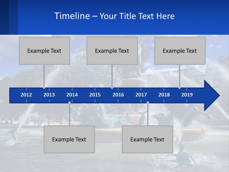 A Fountain With A Statue In The Middle Of It PowerPoint Template