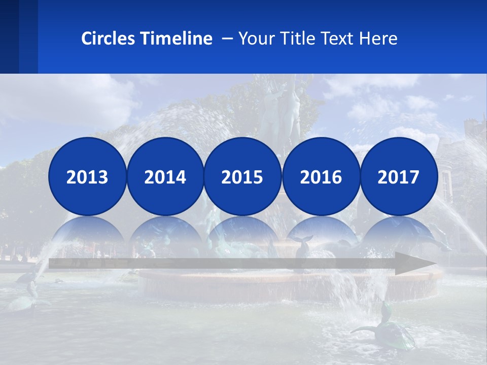 A Fountain With A Statue In The Middle Of It PowerPoint Template