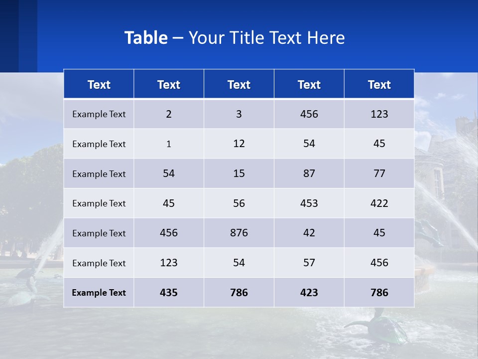 A Fountain With A Statue In The Middle Of It PowerPoint Template