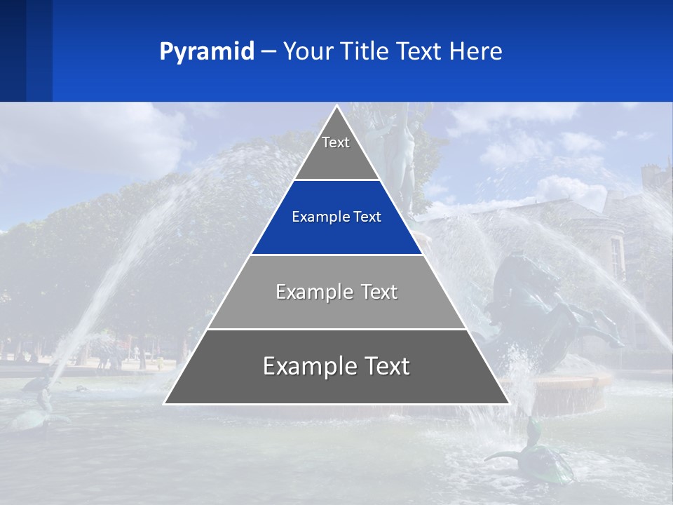 A Fountain With A Statue In The Middle Of It PowerPoint Template