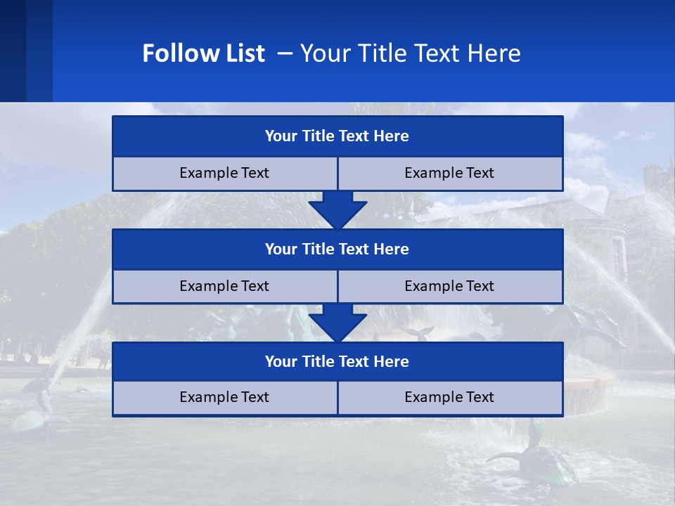 A Fountain With A Statue In The Middle Of It PowerPoint Template