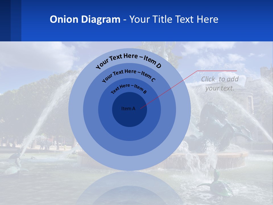 A Fountain With A Statue In The Middle Of It PowerPoint Template