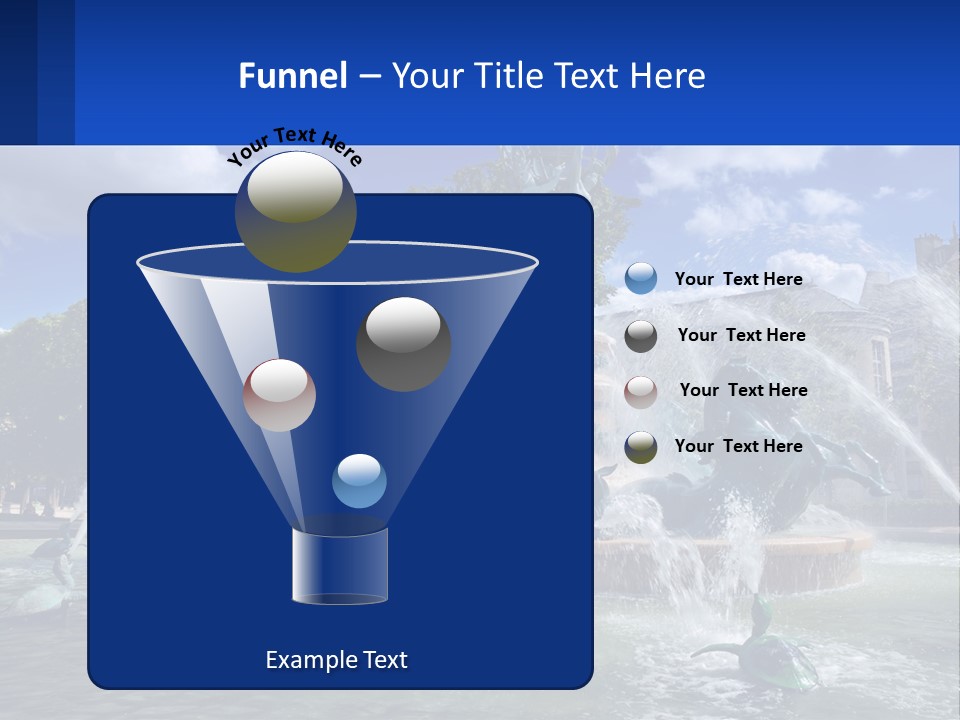 A Fountain With A Statue In The Middle Of It PowerPoint Template