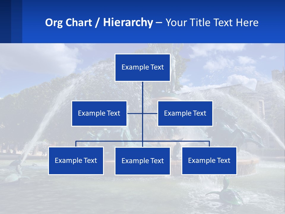 A Fountain With A Statue In The Middle Of It PowerPoint Template