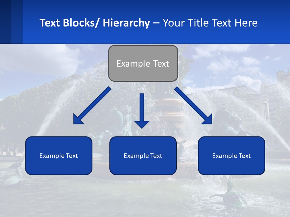 A Fountain With A Statue In The Middle Of It PowerPoint Template