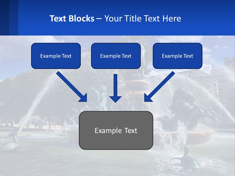 A Fountain With A Statue In The Middle Of It PowerPoint Template
