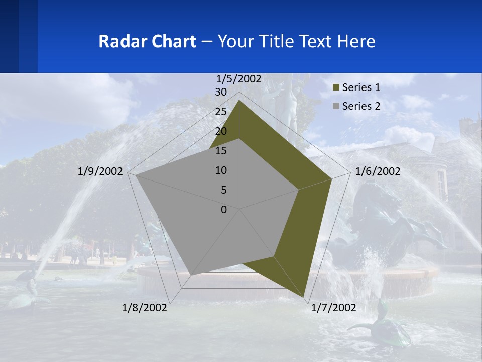A Fountain With A Statue In The Middle Of It PowerPoint Template