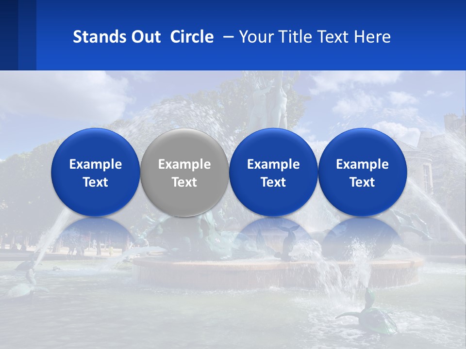 A Fountain With A Statue In The Middle Of It PowerPoint Template