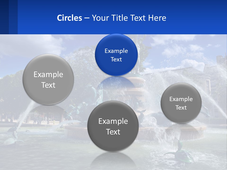 A Fountain With A Statue In The Middle Of It PowerPoint Template