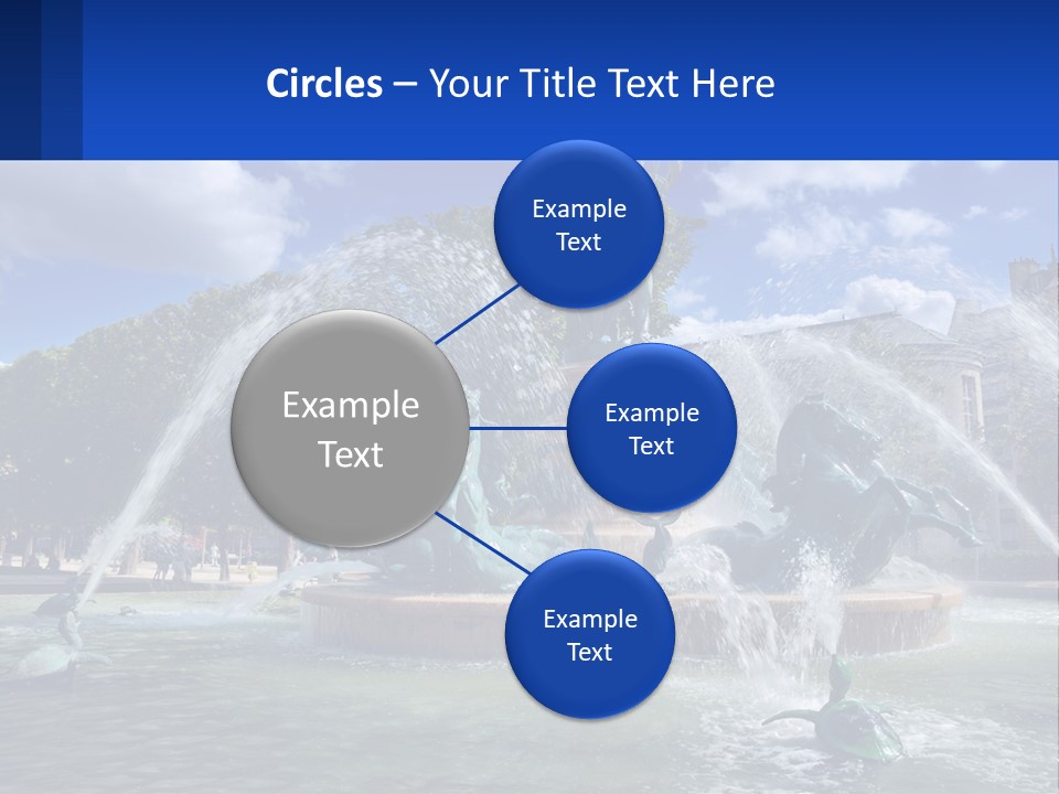 A Fountain With A Statue In The Middle Of It PowerPoint Template