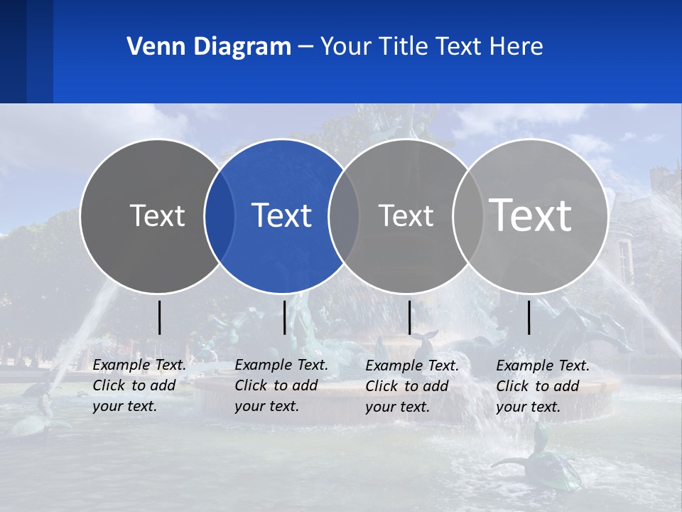 A Fountain With A Statue In The Middle Of It PowerPoint Template