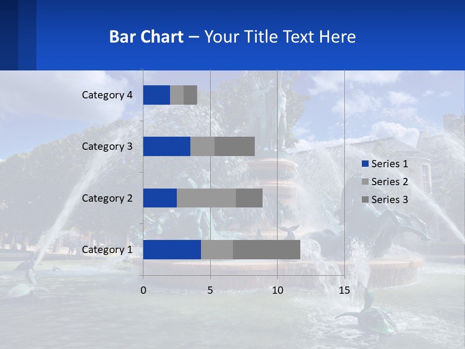 A Fountain With A Statue In The Middle Of It PowerPoint Template