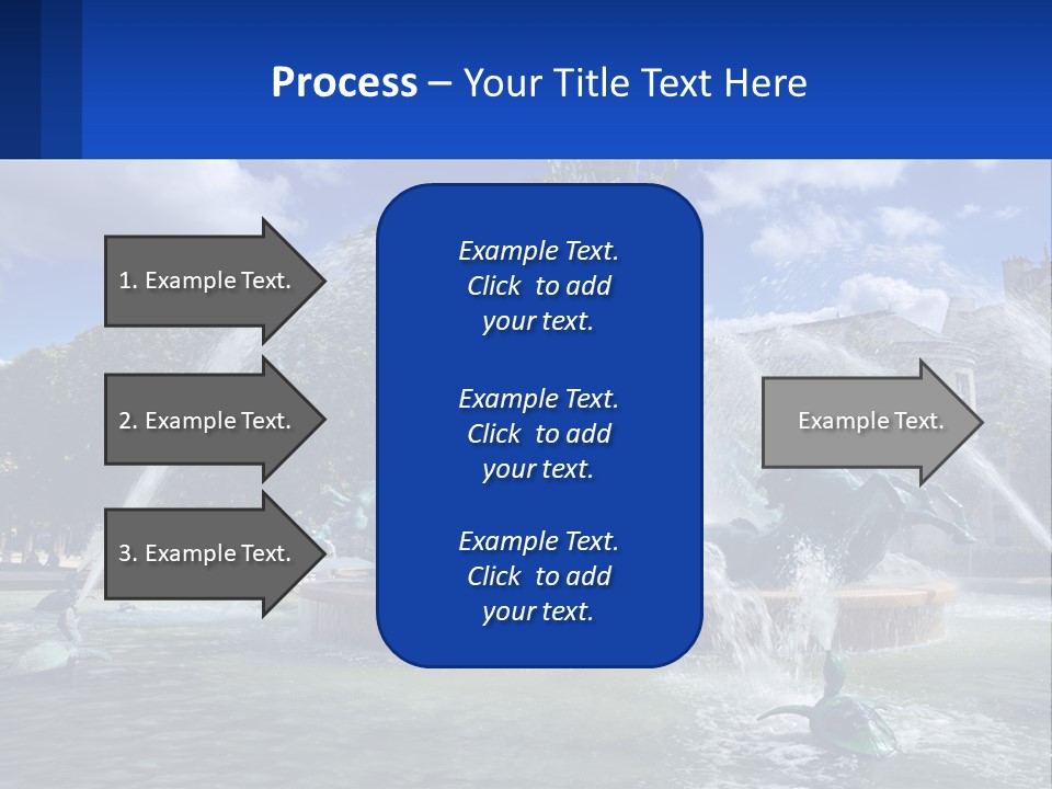 A Fountain With A Statue In The Middle Of It PowerPoint Template