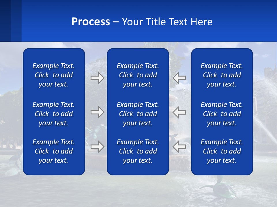 A Fountain With A Statue In The Middle Of It PowerPoint Template
