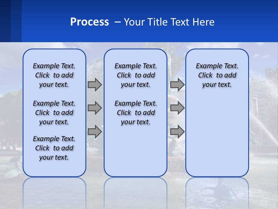 A Fountain With A Statue In The Middle Of It PowerPoint Template