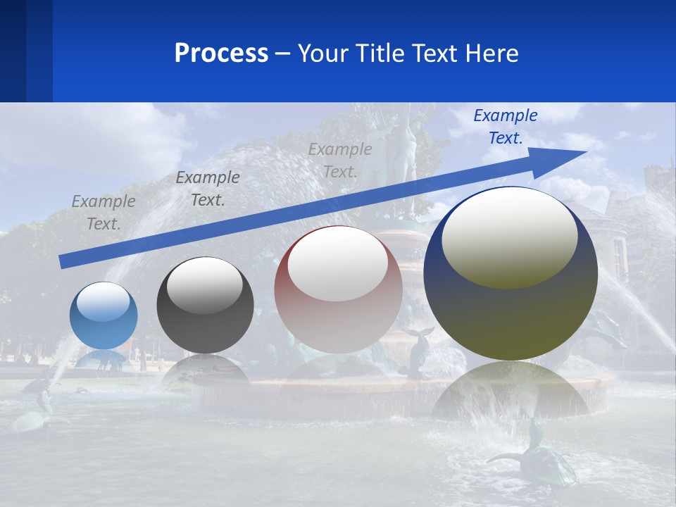 A Fountain With A Statue In The Middle Of It PowerPoint Template