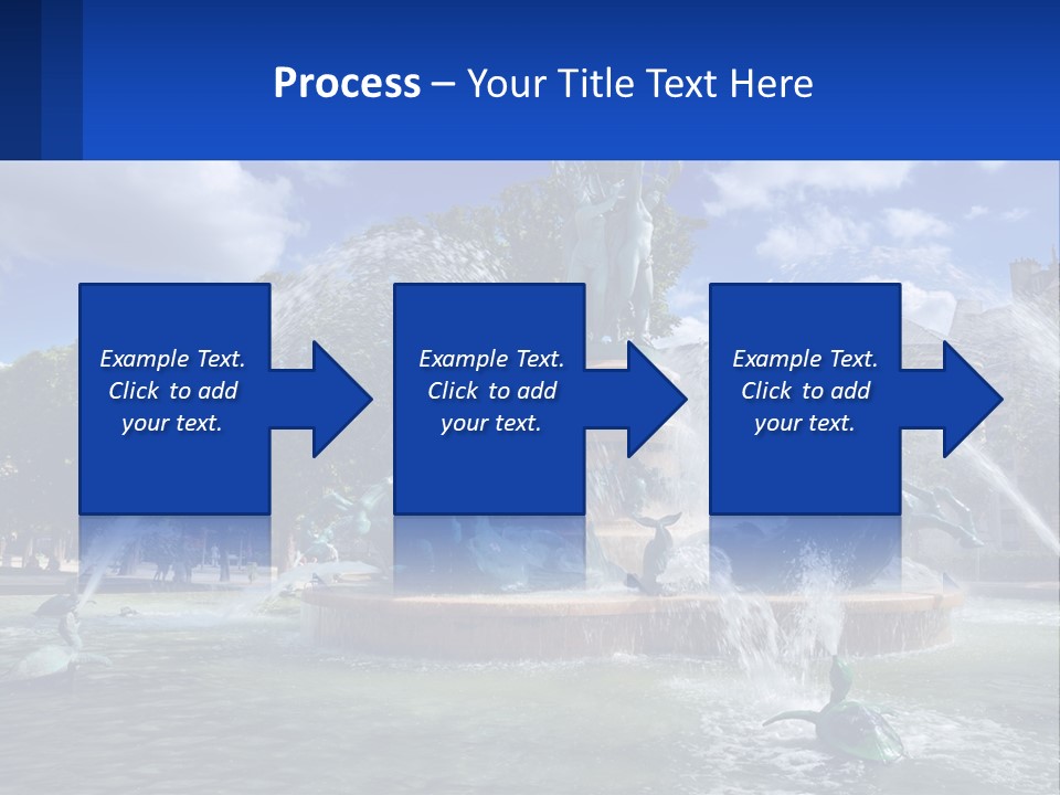 A Fountain With A Statue In The Middle Of It PowerPoint Template