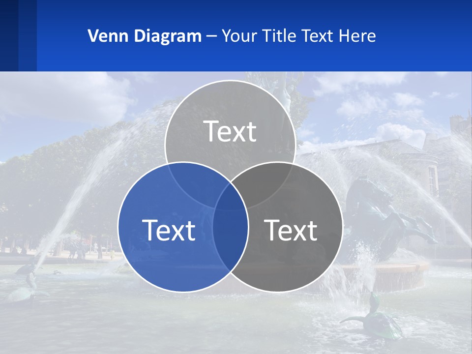 A Fountain With A Statue In The Middle Of It PowerPoint Template