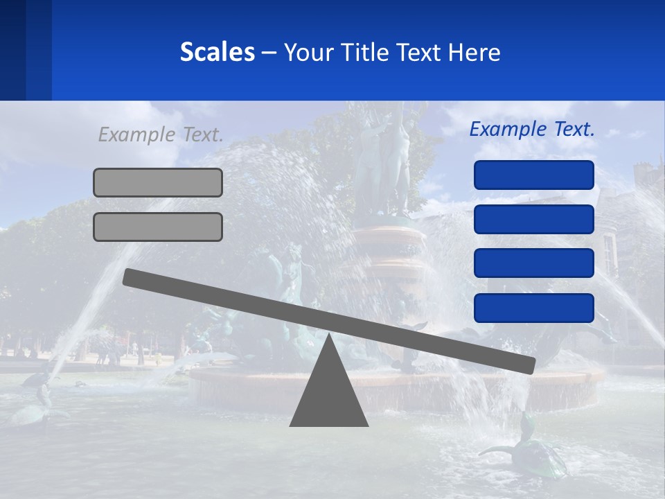A Fountain With A Statue In The Middle Of It PowerPoint Template