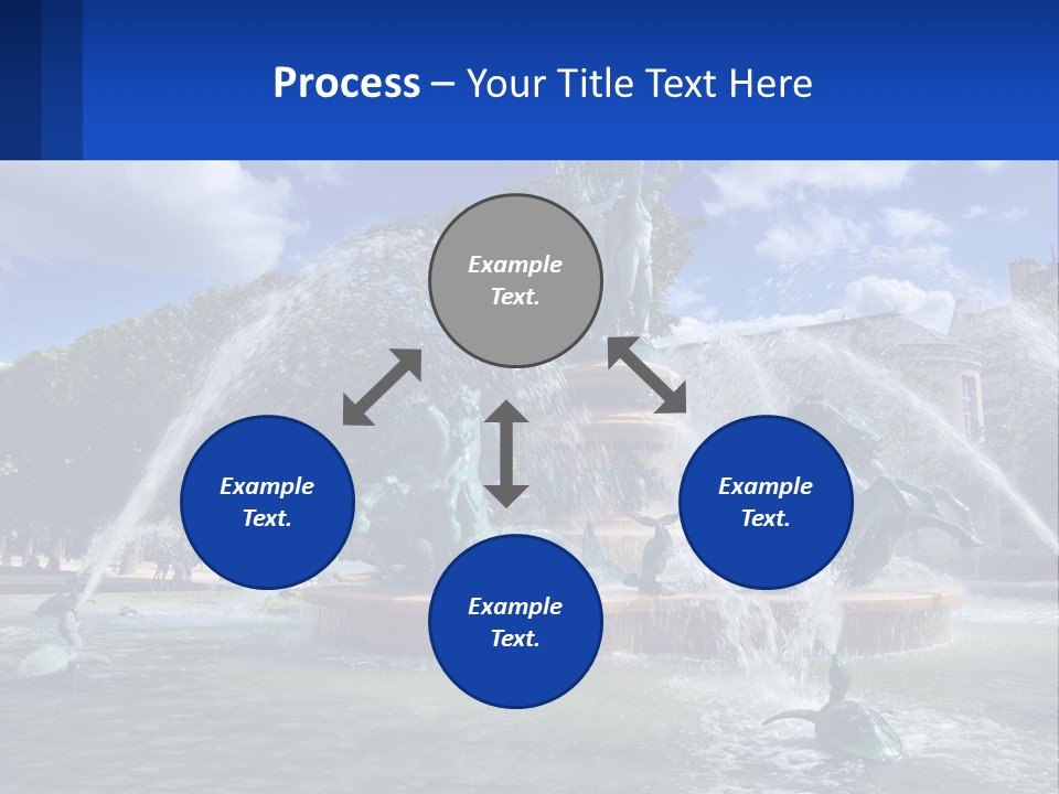 A Fountain With A Statue In The Middle Of It PowerPoint Template