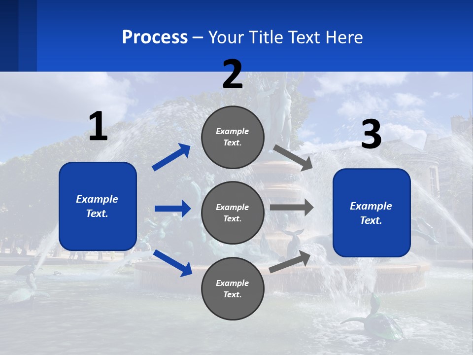 A Fountain With A Statue In The Middle Of It PowerPoint Template