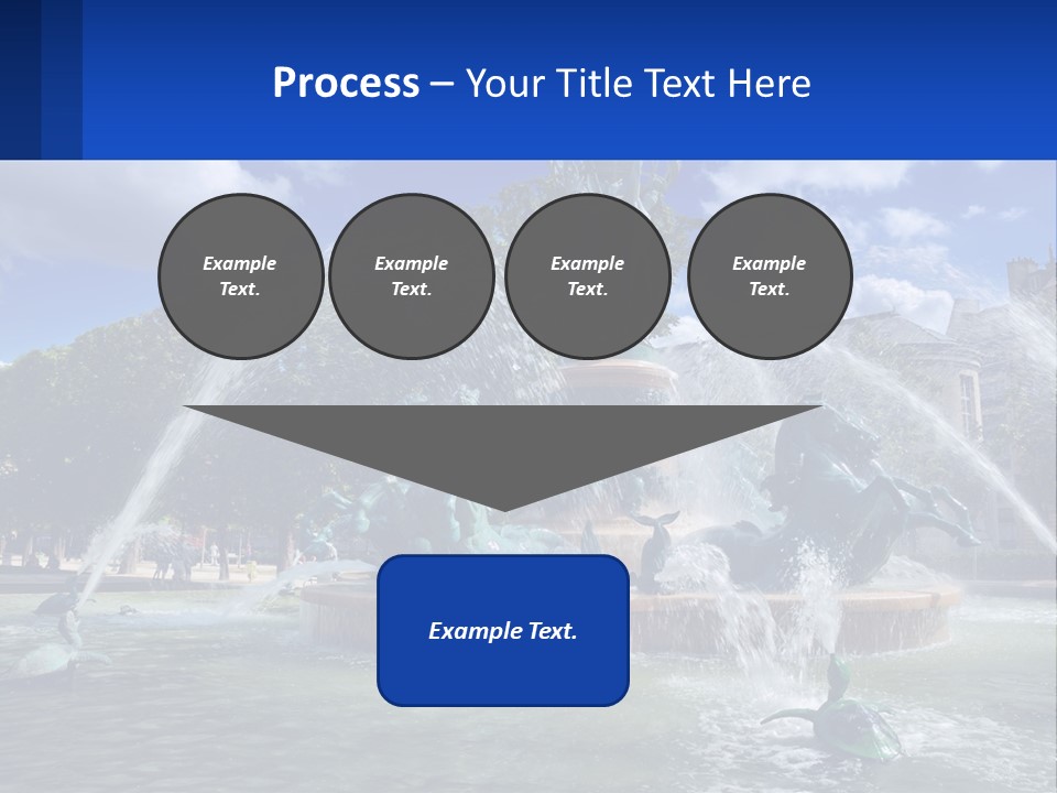 A Fountain With A Statue In The Middle Of It PowerPoint Template