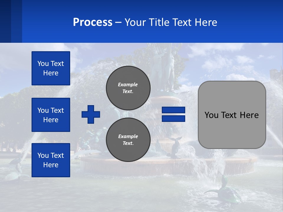A Fountain With A Statue In The Middle Of It PowerPoint Template