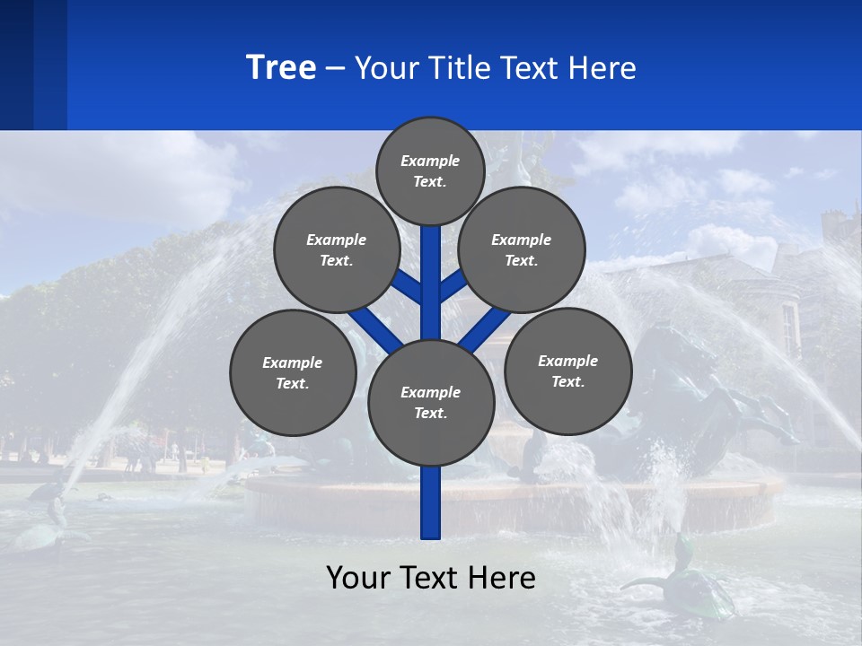 A Fountain With A Statue In The Middle Of It PowerPoint Template