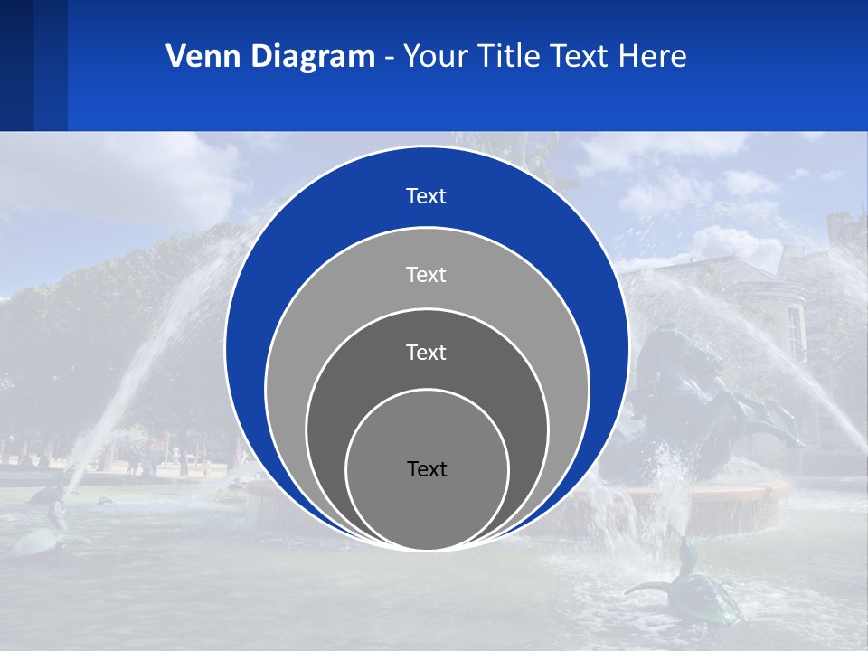A Fountain With A Statue In The Middle Of It PowerPoint Template