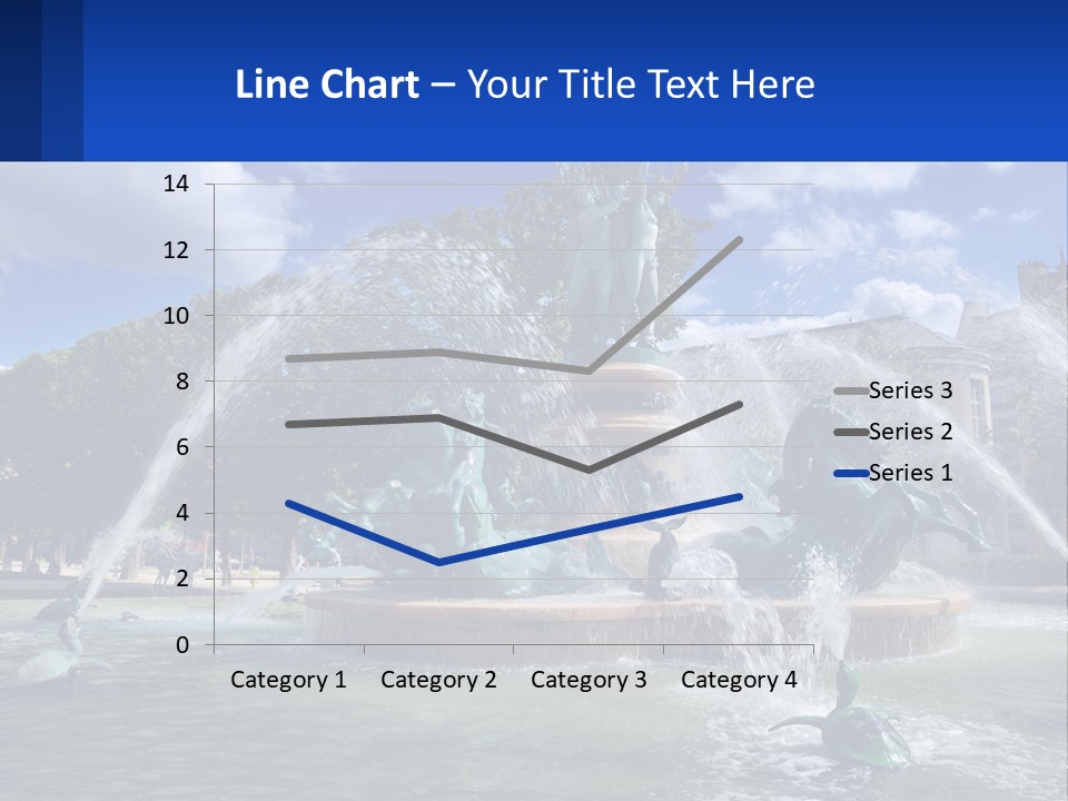 A Fountain With A Statue In The Middle Of It PowerPoint Template