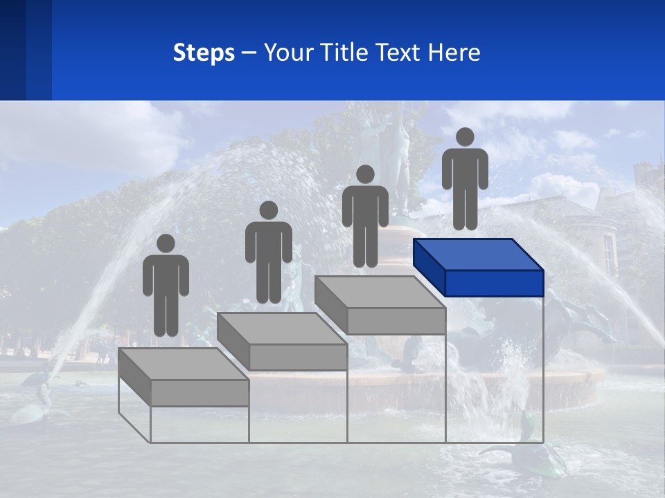 A Fountain With A Statue In The Middle Of It PowerPoint Template