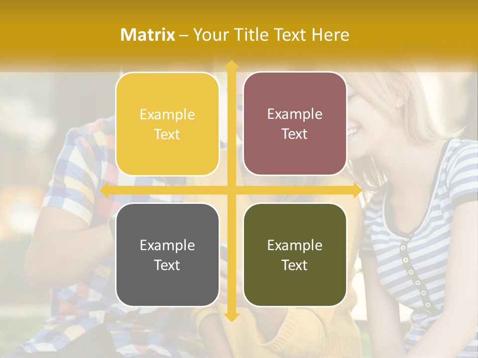 A Group Of Young People Looking At A Cell Phone PowerPoint Template
