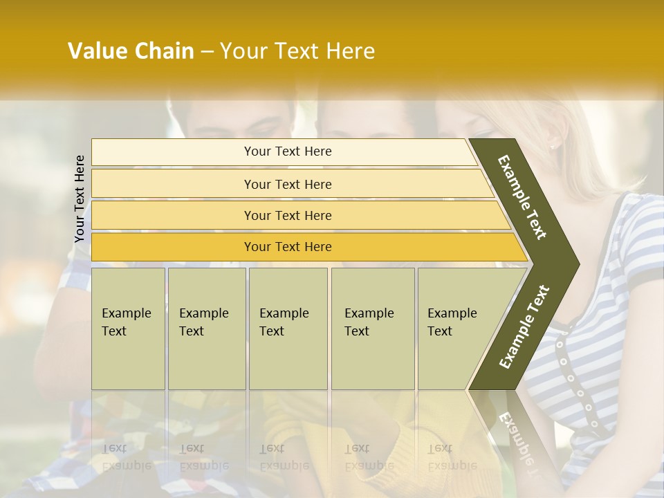 A Group Of Young People Looking At A Cell Phone PowerPoint Template