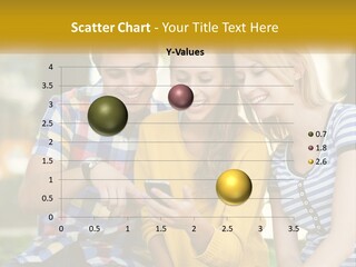 A Group Of Young People Looking At A Cell Phone PowerPoint Template