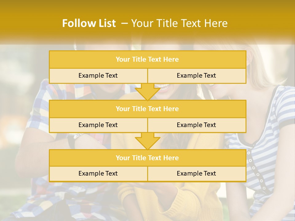 A Group Of Young People Looking At A Cell Phone PowerPoint Template
