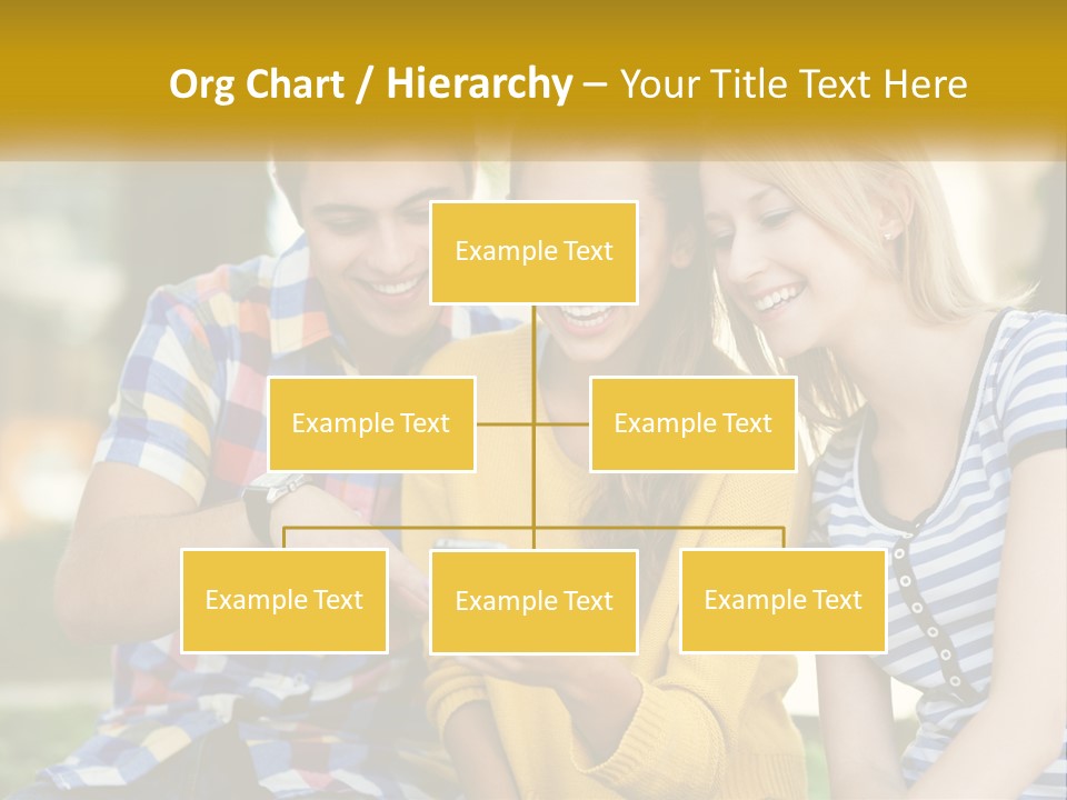 A Group Of Young People Looking At A Cell Phone PowerPoint Template